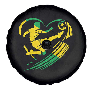 Jamaica Soccer Spare Tire Cover Jamaican Flag Reggae Football Caribbean Pride TS10 Print Your Wear