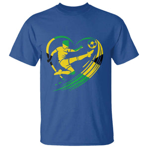 Jamaica Soccer T Shirt Jamaican Flag Reggae Football Caribbean Pride TS10 Royal Blue Print Your Wear