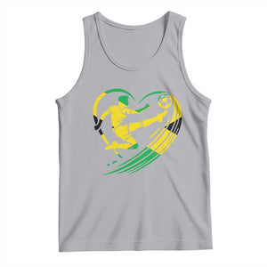 Jamaica Soccer Tank Top Jamaican Flag Reggae Football Caribbean Pride TS10 Athletic Heather Print Your Wear