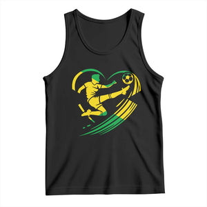 Jamaica Soccer Tank Top Jamaican Flag Reggae Football Caribbean Pride TS10 Black Print Your Wear