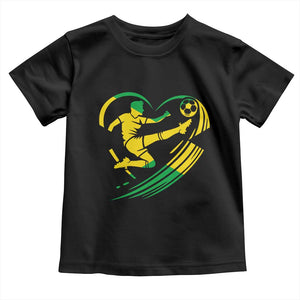 Jamaica Soccer Toddler T Shirt Jamaican Flag Reggae Football Caribbean Pride TS10 Black Print Your Wear