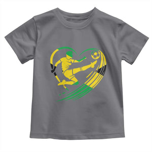 Jamaica Soccer Toddler T Shirt Jamaican Flag Reggae Football Caribbean Pride TS10 Charcoal Print Your Wear