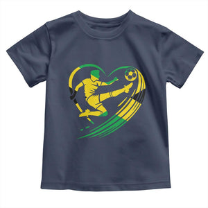 Jamaica Soccer Toddler T Shirt Jamaican Flag Reggae Football Caribbean Pride TS10 Navy Print Your Wear