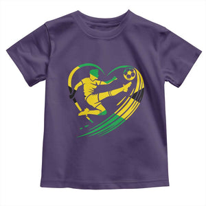 Jamaica Soccer Toddler T Shirt Jamaican Flag Reggae Football Caribbean Pride TS10 Purple Print Your Wear
