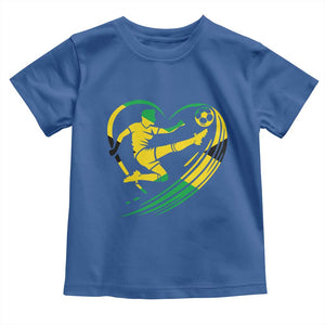 Jamaica Soccer Toddler T Shirt Jamaican Flag Reggae Football Caribbean Pride TS10 Royal Blue Print Your Wear