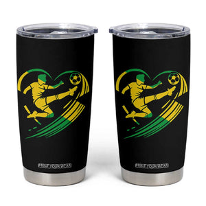 Jamaica Soccer Tumbler Cup Jamaican Flag Reggae Football Caribbean Pride TS10 Black Print Your Wear