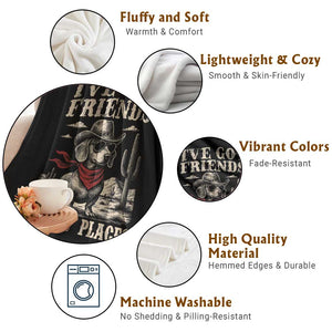 Funny Dachshund Cowboy Throw Blanket Ive Got Friends In Low Places TS10 Print Your Wear