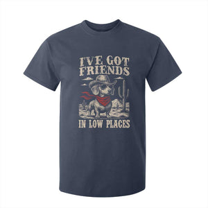Funny Dachshund Cowboy T Shirt For Kid Ive Got Friends In Low Places TS10 Navy Print Your Wear