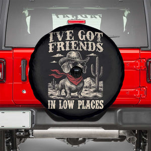 Funny Dachshund Cowboy Spare Tire Cover Ive Got Friends In Low Places TS10 Black Print Your Wear