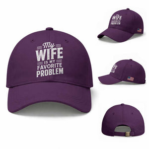 My Wife Is My Favorite Problem Funny Husband Baseball Cap