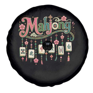 Funny Mahjong Lovers Spare Tire Cover Funny Mahjong Lovers Chinese Game Floral Vintage Aesthetic Graphic TS10 Print Your Wear