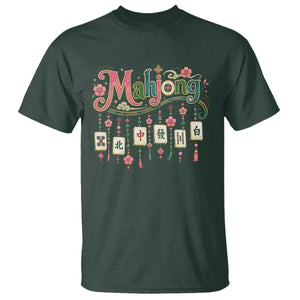 Funny Mahjong Lovers T Shirt Funny Mahjong Lovers Chinese Game Floral Vintage Aesthetic Graphic