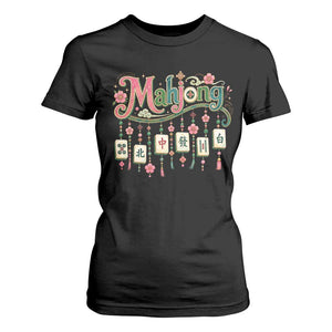 Funny Mahjong Lovers T Shirt For Women Funny Mahjong Lovers Chinese Game Floral Vintage Aesthetic Graphic