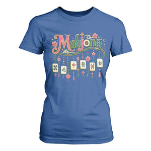 Funny Mahjong Lovers T Shirt For Women Funny Mahjong Lovers Chinese Game Floral Vintage Aesthetic Graphic