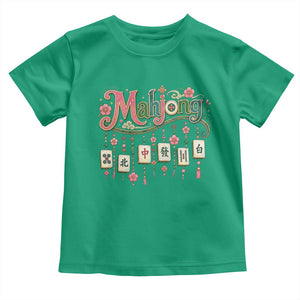 Funny Mahjong Lovers Toddler T Shirt Funny Mahjong Lovers Chinese Game Floral Vintage Aesthetic Graphic