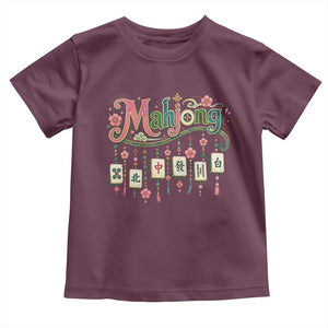 Funny Mahjong Lovers Toddler T Shirt Funny Mahjong Lovers Chinese Game Floral Vintage Aesthetic Graphic