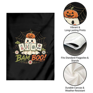 Halloween Ghost Playing Mahjong Spooky Boo Funny Costume Garden Flag Mahjong Lover Gift