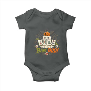Halloween Ghost Playing Mahjong Spooky Boo Funny Costume Baby Onesie Mahjong Lover Gift