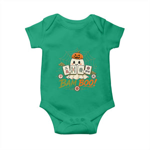 Halloween Ghost Playing Mahjong Spooky Boo Funny Costume Baby Onesie Mahjong Lover Gift