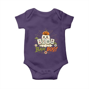 Halloween Ghost Playing Mahjong Spooky Boo Funny Costume Baby Onesie Mahjong Lover Gift