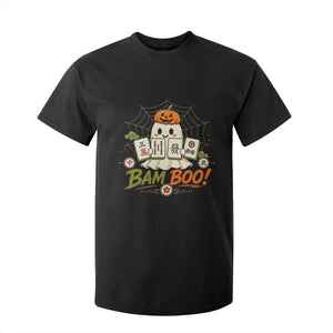 Halloween Ghost Playing Mahjong Spooky Boo Funny Costume T Shirt For Kid Mahjong Lover Gift