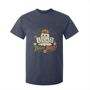 Halloween Ghost Playing Mahjong Spooky Boo Funny Costume T Shirt For Kid Mahjong Lover Gift