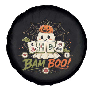 Halloween Ghost Playing Mahjong Spooky Boo Funny Costume Spare Tire Cover Mahjong Lover Gift TS10 Print Your Wear