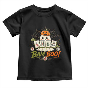 Halloween Ghost Playing Mahjong Spooky Boo Funny Costume Toddler T Shirt Mahjong Lover Gift