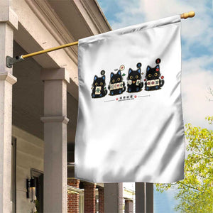 Black Cat Mahjong Lover Cute Graphic Garden Flag
