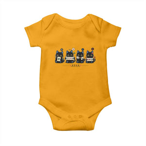 Black Cat Mahjong Lover Cute Graphic Baby Onesie