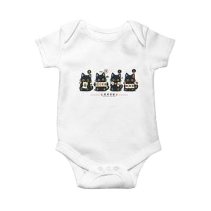 Black Cat Mahjong Lover Cute Graphic Baby Onesie