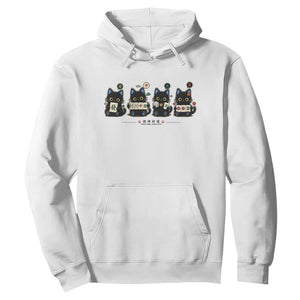 Black Cat Mahjong Lover Cute Graphic Hoodie