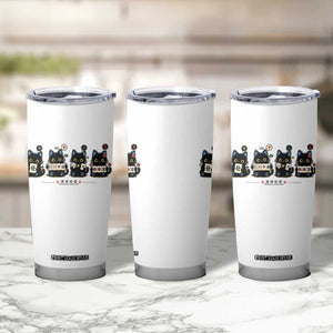 Black Cat Mahjong Lover Cute Graphic Tumbler Cup