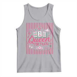 Queen Of Tiles Pink Mahjong Lover Game Night Graphic Tank Top