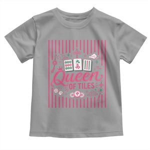 Queen Of Tiles Pink Mahjong Lover Game Night Graphic Toddler T Shirt