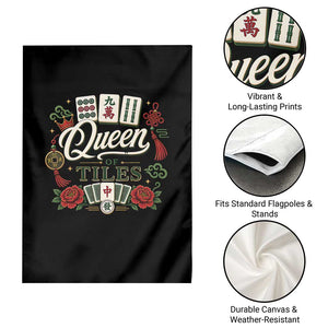 Mahjong Lovers Garden Flag Queen Of Tiles Game Night Graphic