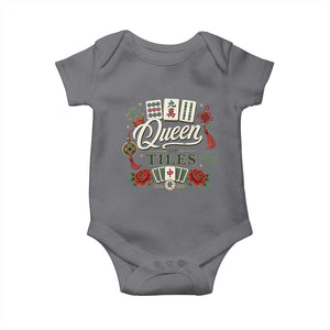 Mahjong Lovers Baby Onesie Queen Of Tiles Game Night Graphic