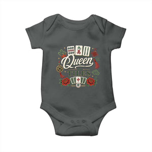 Mahjong Lovers Baby Onesie Queen Of Tiles Game Night Graphic