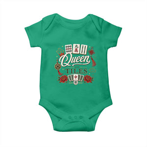 Mahjong Lovers Baby Onesie Queen Of Tiles Game Night Graphic