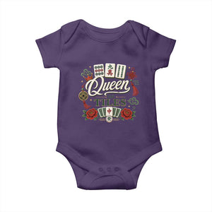 Mahjong Lovers Baby Onesie Queen Of Tiles Game Night Graphic