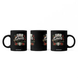 Mahjong Lovers Coffee Mug Queen Of Tiles Game Night Graphic