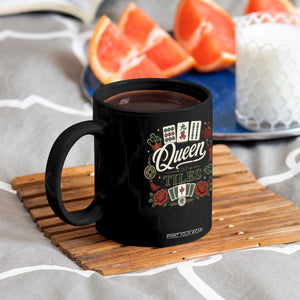 Mahjong Lovers Coffee Mug Queen Of Tiles Game Night Graphic