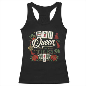 Mahjong Lovers Racerback Tank Top Queen Of Tiles Game Night Graphic