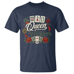 Mahjong Lovers T Shirt Queen Of Tiles Game Night Graphic