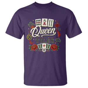 Mahjong Lovers T Shirt Queen Of Tiles Game Night Graphic