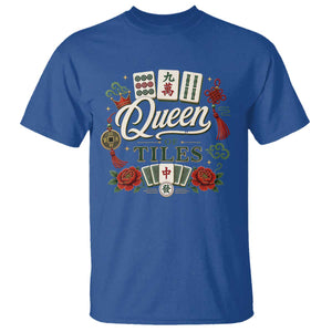 Mahjong Lovers T Shirt Queen Of Tiles Game Night Graphic