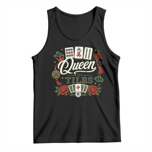 Mahjong Lovers Tank Top Queen Of Tiles Game Night Graphic