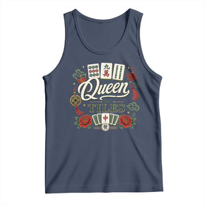 Mahjong Lovers Tank Top Queen Of Tiles Game Night Graphic