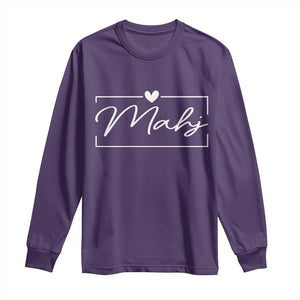 Mahjong Lovers Long Sleeve Shirt Mah Jongg Game Night Graphic TS10 Purple Print Your Wear