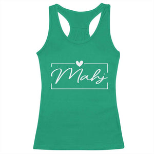 Mahjong Lovers Racerback Tank Top Mah Jongg Game Night Graphic TS10 Irish Green Print Your Wear